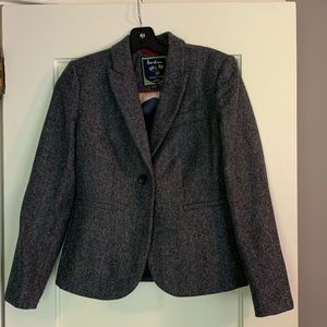 Boden blue grey herringbone blazer